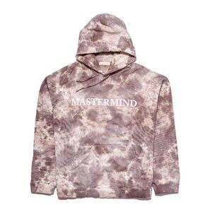 Mastermind World Logo-Print Tie-Dye Hoodie Brown